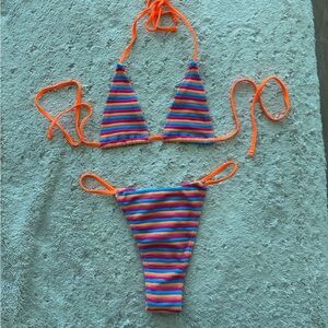 Colorful Striped women’s  Bikini Set